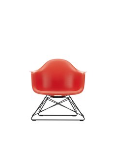 Vitra Eames Plastic Armchair LAR - basic dark gepoedercoat - poppy red RE