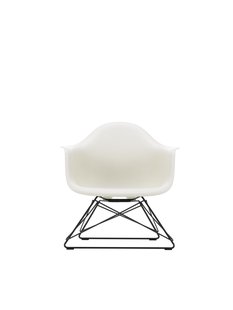 Vitra Eames Plastic Armchair LAR - kiezelsteen RE - basic dark gepoedercoat