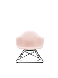 Vitra Eames Plastic Armchair LAR - zachtroze RE - basic dark gepoedercoat