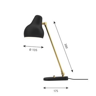 Louis Poulsen VL38 Tafellamp  - zwart