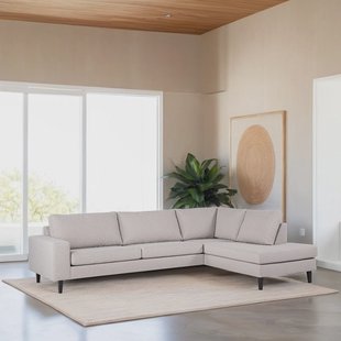 BASE 3-zits Hoekbank 'Yuridia' Rechts, kleur Grijs