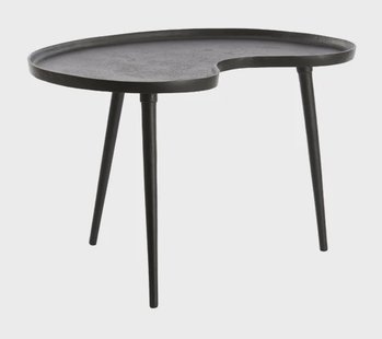 Light & Living Bijzettafel 'Lienz' 67 x 49cm, kleur Mat Zwart