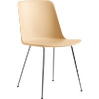 &Tradition HW 6 Stoel - beige - verchroomd
