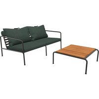 HOUE AVON Lounge Set 1 - Sunbrella Heritage alpine green - dark grey