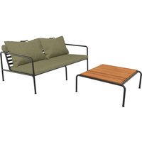 HOUE AVON Lounge Set 1 - Sunbrella Heritage Leaf - dark grey