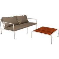 HOUE AVON Lounge Set 1 - Sunbrella Heritage ash - muted white