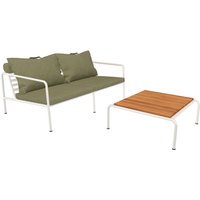 HOUE AVON Lounge Set 1 - Sunbrella Heritage Leaf - muted white