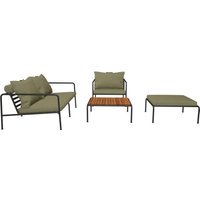 HOUE AVON Lounge Set 3 - Sunbrella Heritage Leaf - dark grey