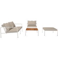 HOUE AVON Lounge Set 3 - Sunbrella Heritage ash - muted white