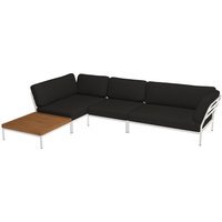 HOUE LEVEL Lounge Set 1 - Sunbrella Heritage - Char - muted white