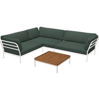 HOUE LEVEL Loungeset 5 - Sunbrella Heritage alpine green - muted white