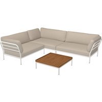 HOUE LEVEL Loungeset 5 - Sunbrella Heritage ash - muted white