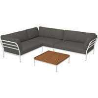 HOUE LEVEL Loungeset 5 - Basic - donkergrijs - muted white