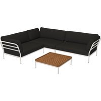 HOUE LEVEL Loungeset 5 - Sunbrella Heritage - Char - muted white