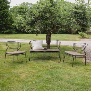 Nohr Loungeset 'Daman' Met bank en 2 loungestoelen, kleur Zand