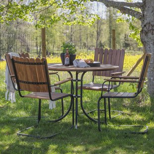 Nohr Outdoor Diningset 'Temisha' Polywood, kleur Naturel