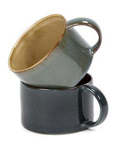 Serax Terres De Rêve Koffiemok - donkerblauw/roest