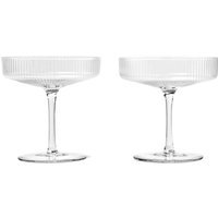 Ferm Living Ripple Champagneglazen - clear