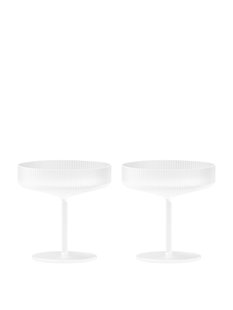 Ferm Living Ripple Champagneglazen - frosted