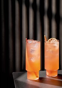 Ferm Living Ripple Long Drink glazen (set van 4) - clear