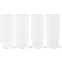 Ferm Living Ripple Long Drink glazen (set van 4) - frosted