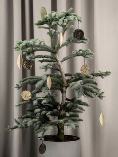Ferm Living Messing ornamenten boomdecoratie (set van 4) - blad