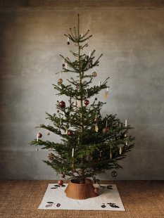 Ferm Living Messing ornamenten boomdecoratie (set van 4) - hulstblad