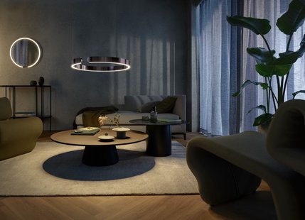 Occhio Mito Sospeso 60 up Hanglamp - black phantom - vast - met Occhio Air - table/wide