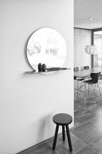 Schönbuch Cut Spiegel met plankje - notenhout - L