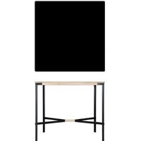 Moormann Seiltänzer Statafel - Linoleum zwart - zwart touw - 120 x 120 cm