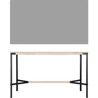 Moormann Seiltänzer Statafel - Linoleum grijs - zwart touw - 190 x 90 cm