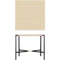 Moormann Seiltänzer Statafel - es furnier wit - rood touw - 120 x 120 cm