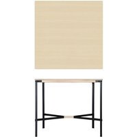 Moormann Seiltänzer Statafel - es furnier wit - zwart touw - 120 x 120 cm