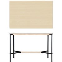 Moormann Seiltänzer Statafel - es furnier wit - zwart touw - 160 x 90 cm