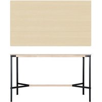 Moormann Seiltänzer Statafel - es furnier wit - zwart touw - 190 x 90 cm