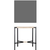 Moormann Seiltänzer Statafel - Laminaat donkergrijs - zwart touw - 90 x 90 cm