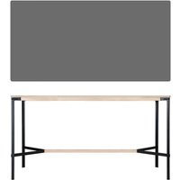 Moormann Seiltänzer Statafel - Laminaat donkergrijs - zwart touw - 220 x 90 cm