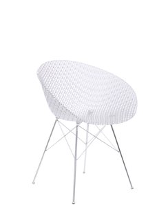 Kartell Smatrik Stoel - wit/chroom