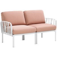 Nardi Komodo 2-zitsbank - bianco - rosa quarzo