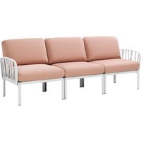 Nardi Komodo 3-zitsbank - bianco - rosa quarzo