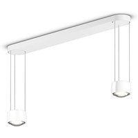 Occhio Sento LED Sospeso Due Hanglamp - wit glanzend - zonder air - E