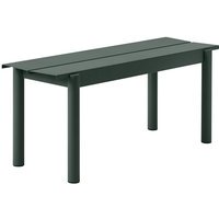 Muuto Linear Steel Bank - donkergroen - 110 cm