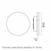 Flos Camouflage Wandlamp Outdoor - donkerbruin - 2700 K - Ø 14 cm