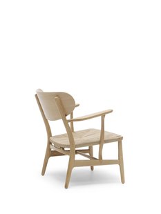 Carl Hansen & Søn CH22 Fauteuil - eiken wit geolied - Vlecht natuur
