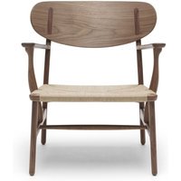 Carl Hansen & Søn CH22 Fauteuil - walnoot geolied - Vlecht natuur