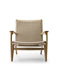 Carl Hansen & Søn CH25 Fauteuil - eiken gelakt - Vlecht natuur