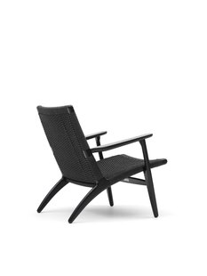 Carl Hansen & Søn CH25 Fauteuil - gelakt zwart - Vlecht zwart