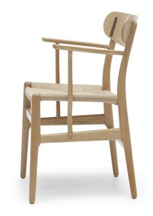 Carl Hansen & Søn CH26 stoel - Vlecht natuur - eiken/ walnoot geolied