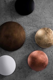 Catellani & Smith Lederam W2 Wandlamp - schijf zwart, frame zwart