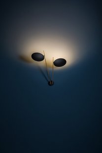 Catellani & Smith Lederam W2 Wandlamp - schijf wit, staaf gesatineerd, basis wit